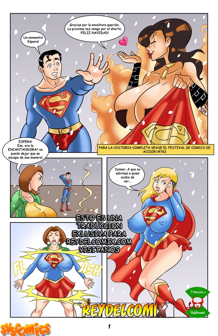 Superman y supergirl en un comic XXX