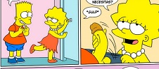 Bart y Lisa Simpson en la escuela