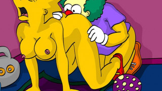 Krusty el payaso de los Simpson XXX con Lisa