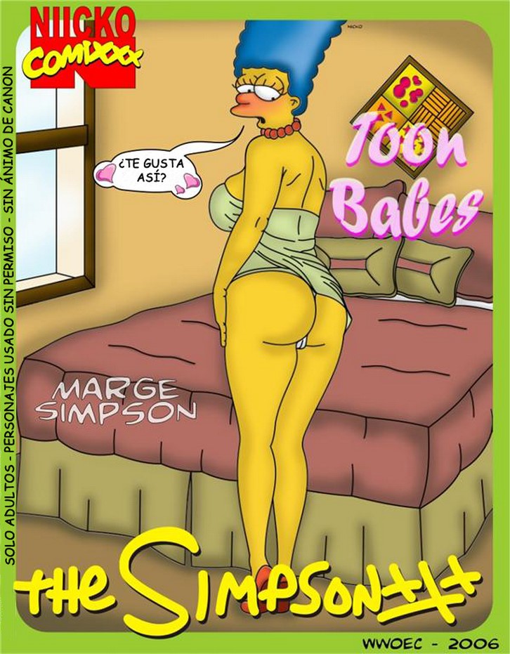 Cómic XXX de Marge y Bart Simpson copulando