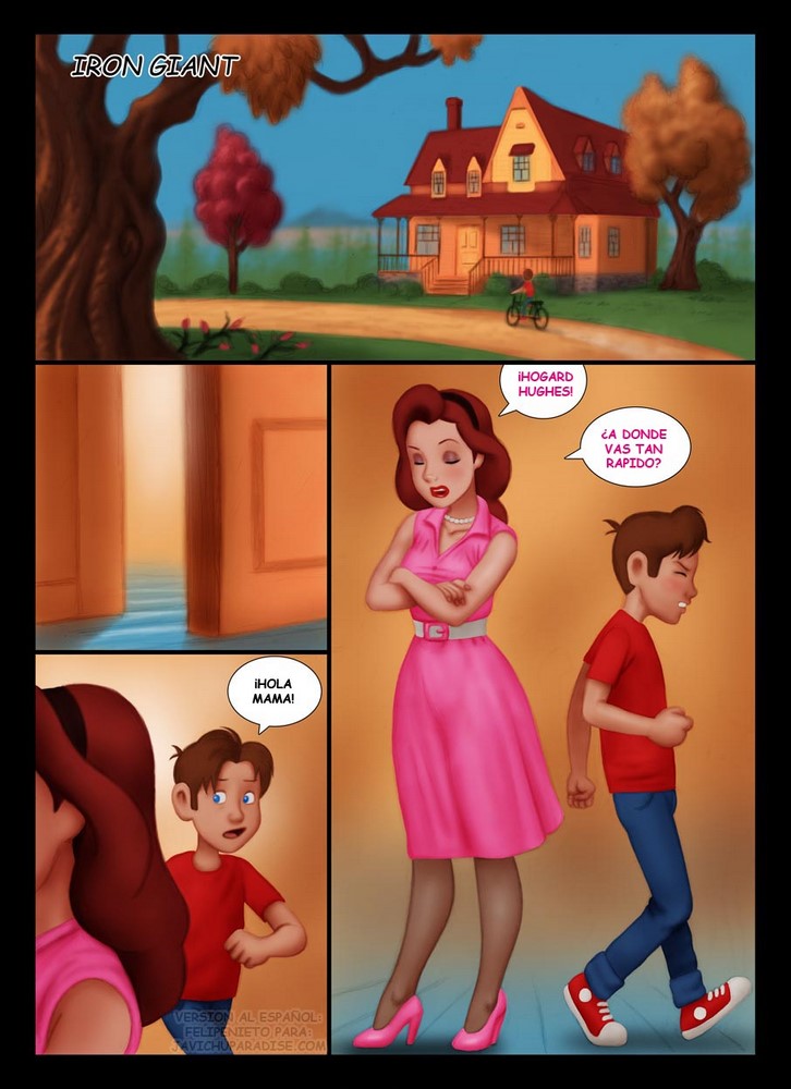 Gigante de hierro porno entre madre e hijo