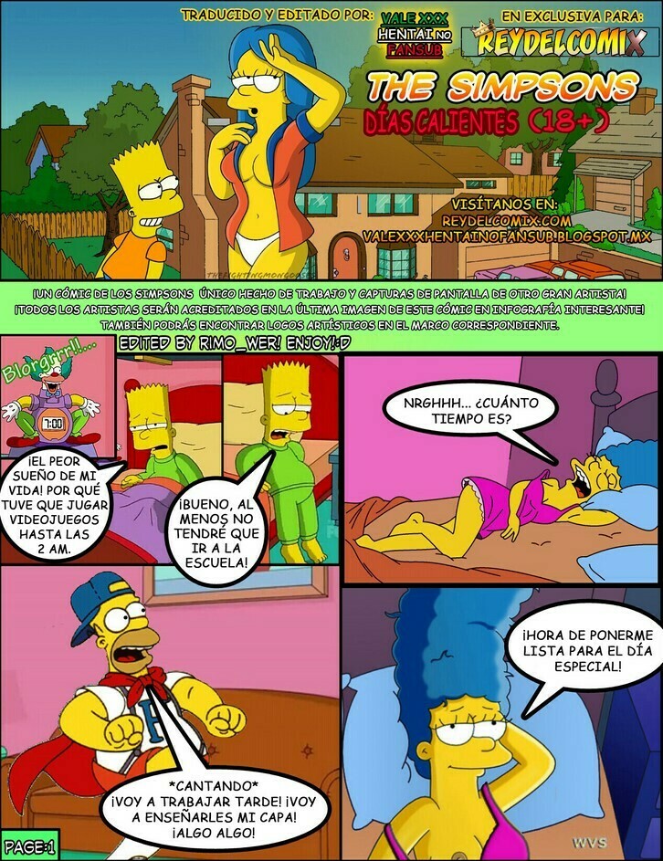 Porno cómics de Marge y Bart Simpson