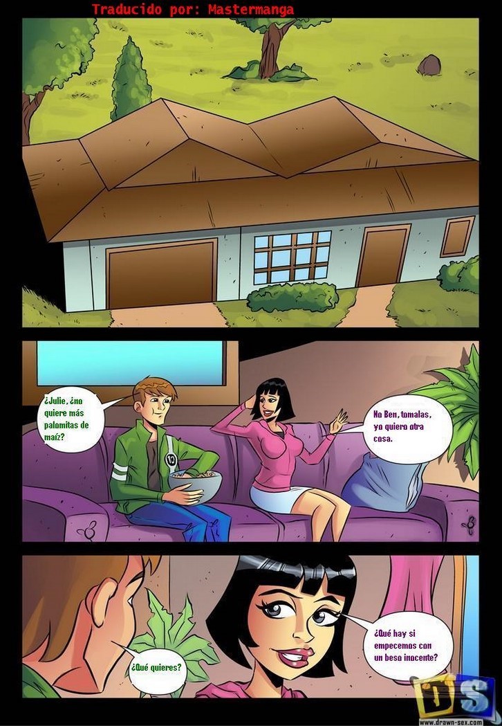 Drawnsex cómics de Ben 10 con Julie Yamamoto