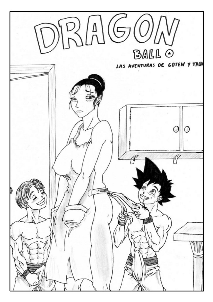 Dragon Ball porno doujin de Goten, Milk y Trunks