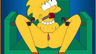 Lisa es atada y masturbada por un dildo en sexo BDSM