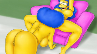 Incesto entre hermanas con Marge Simpson XXX y Patty Bouvier