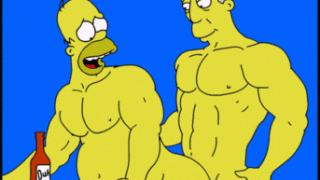 Kent Brockman XXX chingando a Homero Simpson gay
