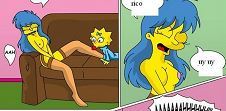 Cómic porno de Maggie y Marge Simpson