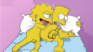Lisa Simpon le hace una gayola a Bart Simpson