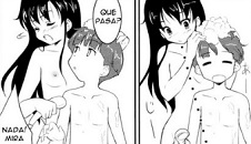 Bañandome con mi hermana