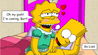 Lisa Simpson se masturba para Bart en un gif XXX