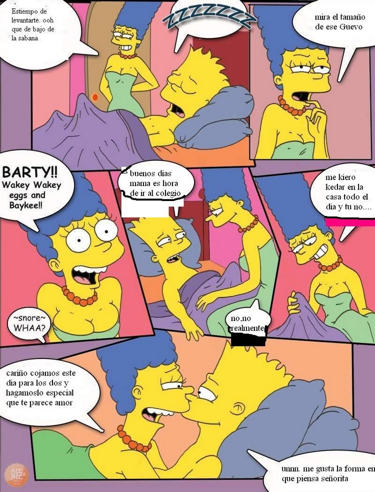 Los Simpson porno con Bart, Marge y Lisa