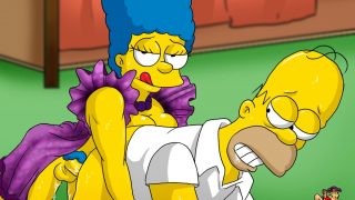 Transexual porno con Marge Simpson y Homero