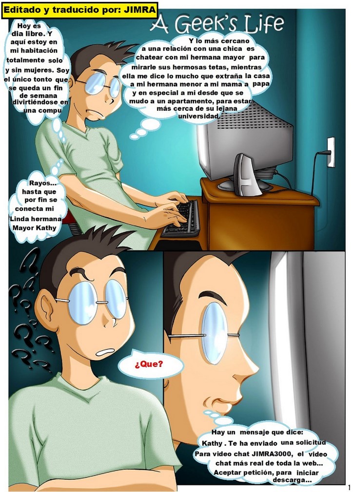 Internet porno en un cómic calentito
